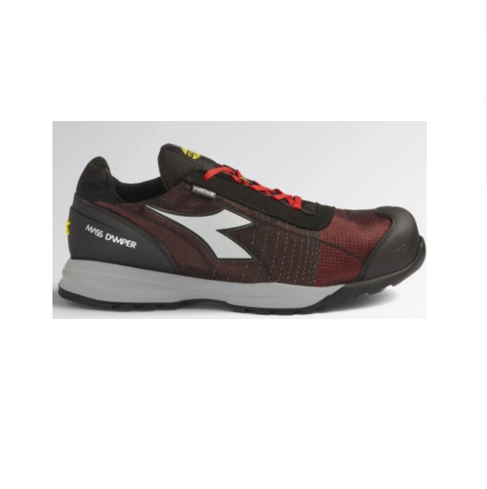 SCARPE ANTINFORTUNISTICA DIADORA UTILITY GLOVE MDS MTX LOW S1 HRO SRC ESD - COLORE ROSSO/GRIGIO cod. 701.178901 - NEW