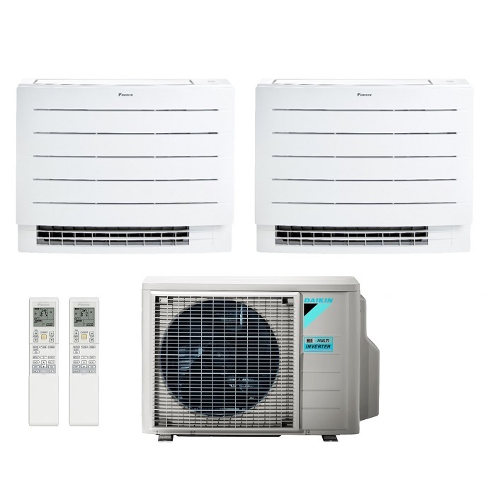 CLIMATIZZATORE CONDIZIONATORE DAIKIN A PAVIMENTO DUAL SPLIT SERIE PERFERA FVXM-A 12000+12000 CON 2MXM50M/N R-32 WI-FI INTEGRATO 12+12 CON TELECOMANDO AD INFRAROSSI INCLUSO GARANZIA ITALIANA - NEW
