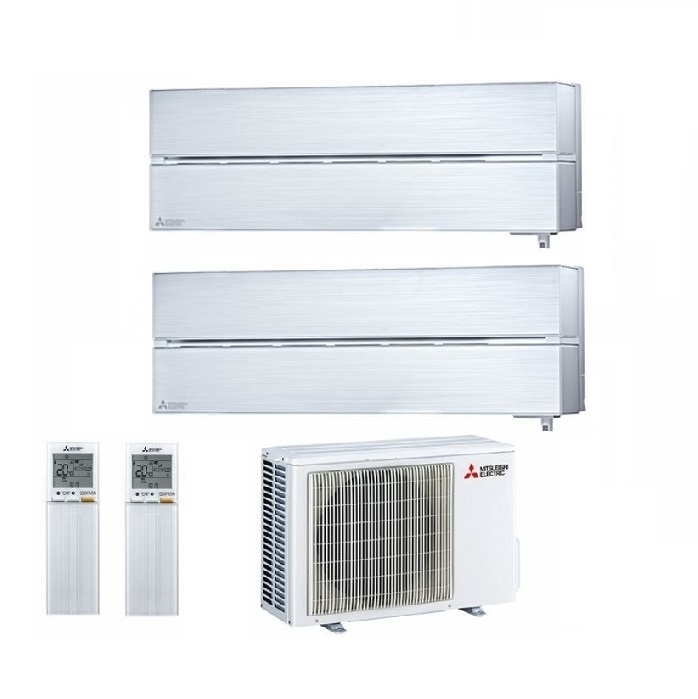 CLIMATIZZATORE CONDIZIONATORE MITSUBISHI ELECTRIC DUAL SPLIT INVERTER MSZ-LN KIRIGAMINE STYLE BIANCO PERLA R-32 9000+9000 con MXZ-2F33VF Wi-Fi NEW 9+9