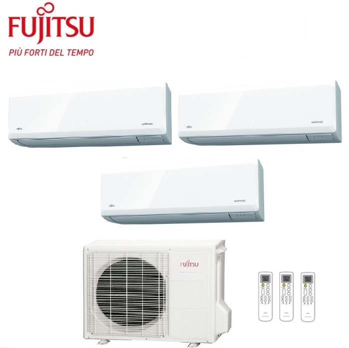 CLIMATIZZATORE CONDIZIONATORE FUJITSU TRIAL SPLIT INVERTER SERIE KNCA 7000+7000+7000 CON AOYG24KGTB3 – NEW R-32 WI-FI INTEGRATO KN 7+7+7