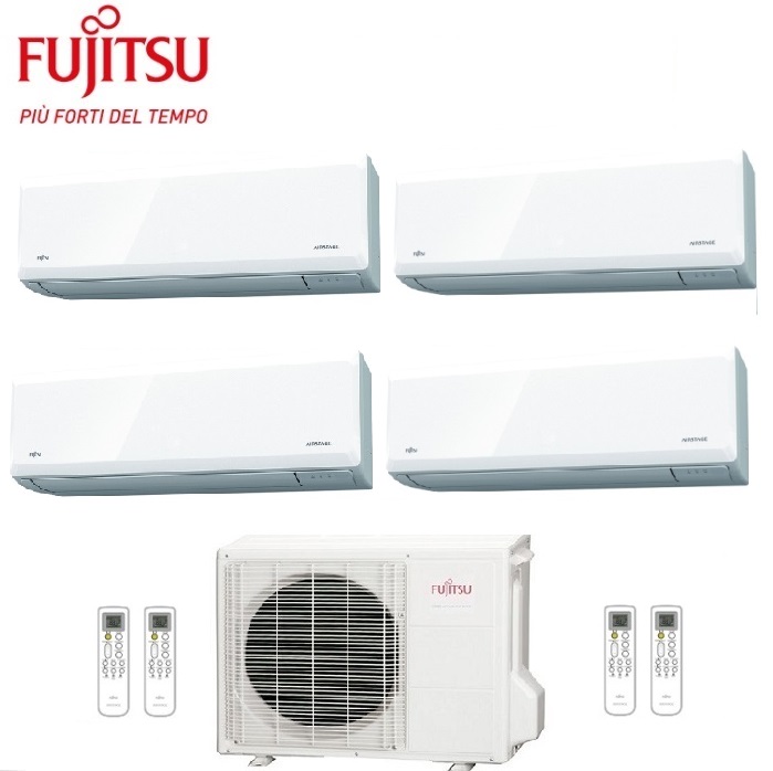 CLIMATIZZATORE CONDIZIONATORE FUJITSU QUADRI SPLIT INVERTER SERIE KNCA 7000+9000+12000+12000 CON AOYG30KGTB4 – NEW R-32 WI-FI INTEGRATO KN 7+9+12+12