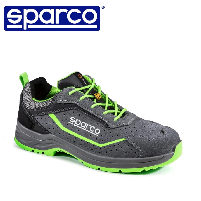 SCARPE ANTINFORTUNISTICA SPARCO TEAMWORK  INDY LINE FELIX ESD S1PS SR LG COLORE GRIGIO VERDE FLUO COD.
07538S1PGRVF