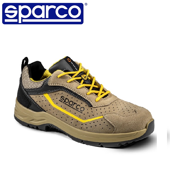SCARPE ANTINFORTUNISTICA SPARCO TEAMWORK  INDY LINE COLTON ESD S1PS SR LG COLORE TAN/GIALLO COD. 07538S1PTAGI