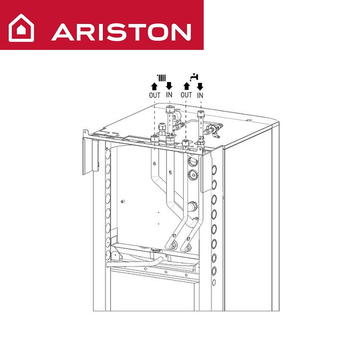 ARISTON HP SPLIT FS CONNESSIONI IN ALTO COD. 3318972