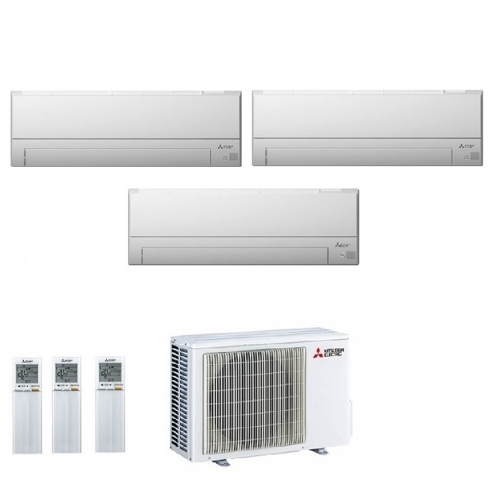 CLIMATIZZATORE CONDIZIONATORE MITSUBISHI ELECTRIC TRIAL SPLIT INVERTER SERIE MSZ-BT 9000+9000+12000 BTU CON MXZ-3F54VF WI-FI INTEGRATO R-32 9+9+12 A++