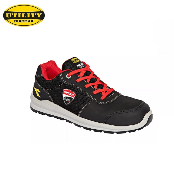 SCARPE ANTINFORTUNISTICA DIADORA DUCATI SPEEDY RACE LOW S1PS FO SR SC MET FREE COLORE NERO/GRIGIO COD. 701.181702