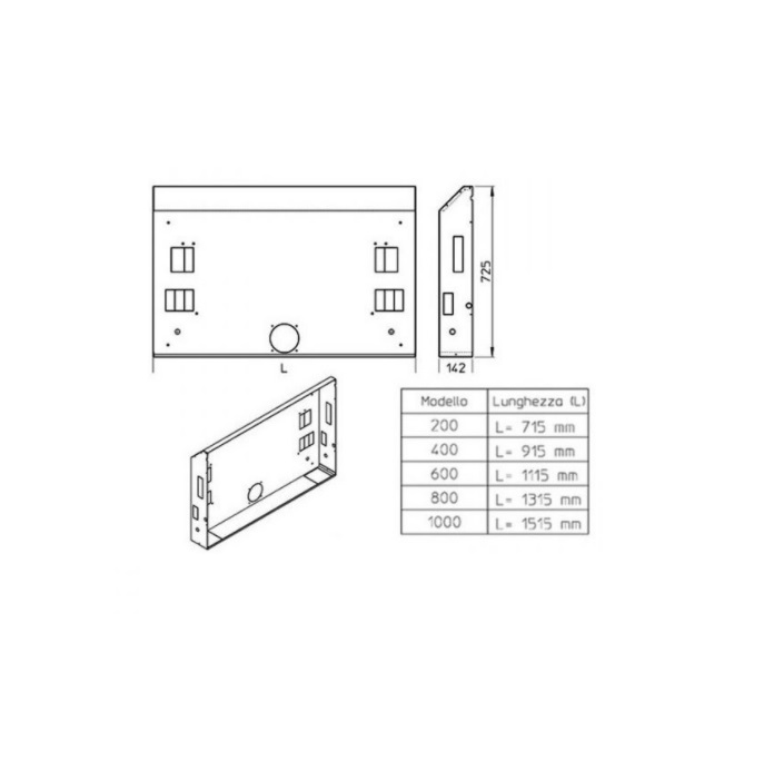 CASSAFORMA PER VENTILCONVETTORE INNOVA AIRLEAF SLI 200 INCASSO