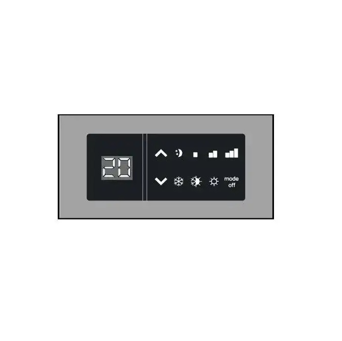 INNOVA PANNELLO COMANDO A BORDO MACCHINA SMART TOUCH  A 4 VELOCITA FISSE CON TERMOSTATO PER VENTILCONVETTORE FAN COIL AIRLEAF COD. E2T543II