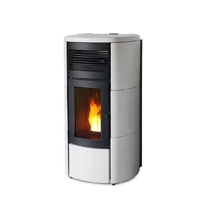 STUFA A PELLET MCZ CLUB HYDROMATIC 16 TOP E FIANCHI IN CERAMICA – 16 KW BIANCA