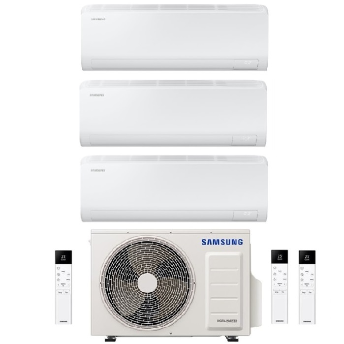 CONDIZIONATORE SAMSUNG INVERTER TRIAL SPLIT CEBU S2 WI-FI 7000+7000+7000 con AJ052TXJ R-32 CLASSE A++ WIFI - NEW 7+7+7
