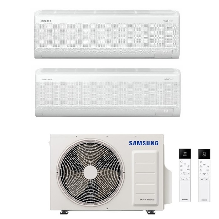CONDIZIONATORE SAMSUNG INVERTER DUAL SPLIT WINDFREE AVANT S2 7000+9000 con AJ050TXJ R-32 CLASSE A+++ WIFI - NEW 7+9