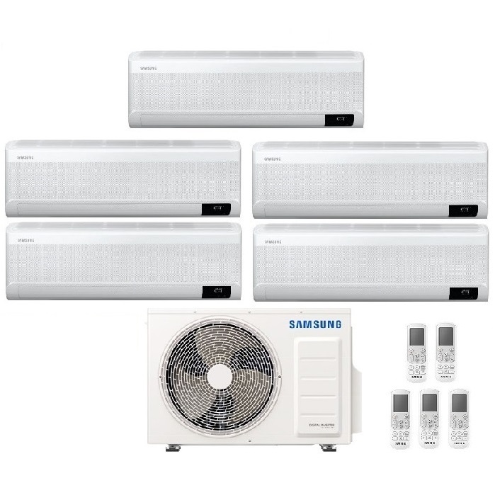 CONDIZIONATORE SAMSUNG INVERTER PENTA SPLIT WINDFREE AVANT S2 7000+9000+9000+9000+12000 con AJ100TXJ R-32 CLASSE A++ WIFI - NEW 7+9+9+9+12